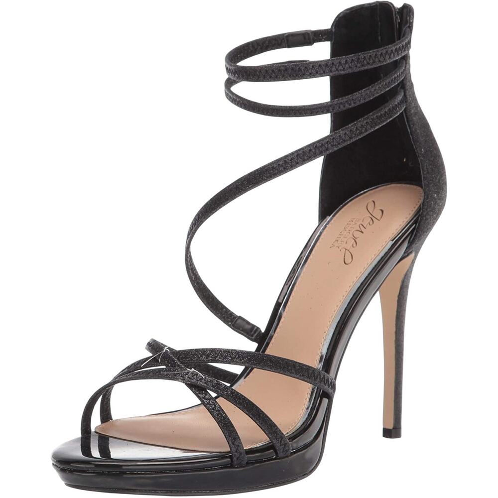 Jewel Badgley Mischka Women Strappy Platform Sandals Florencia Size US 8 Black